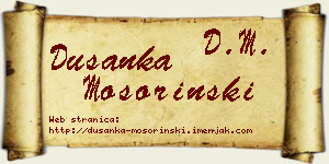 Dušanka Mošorinski vizit kartica